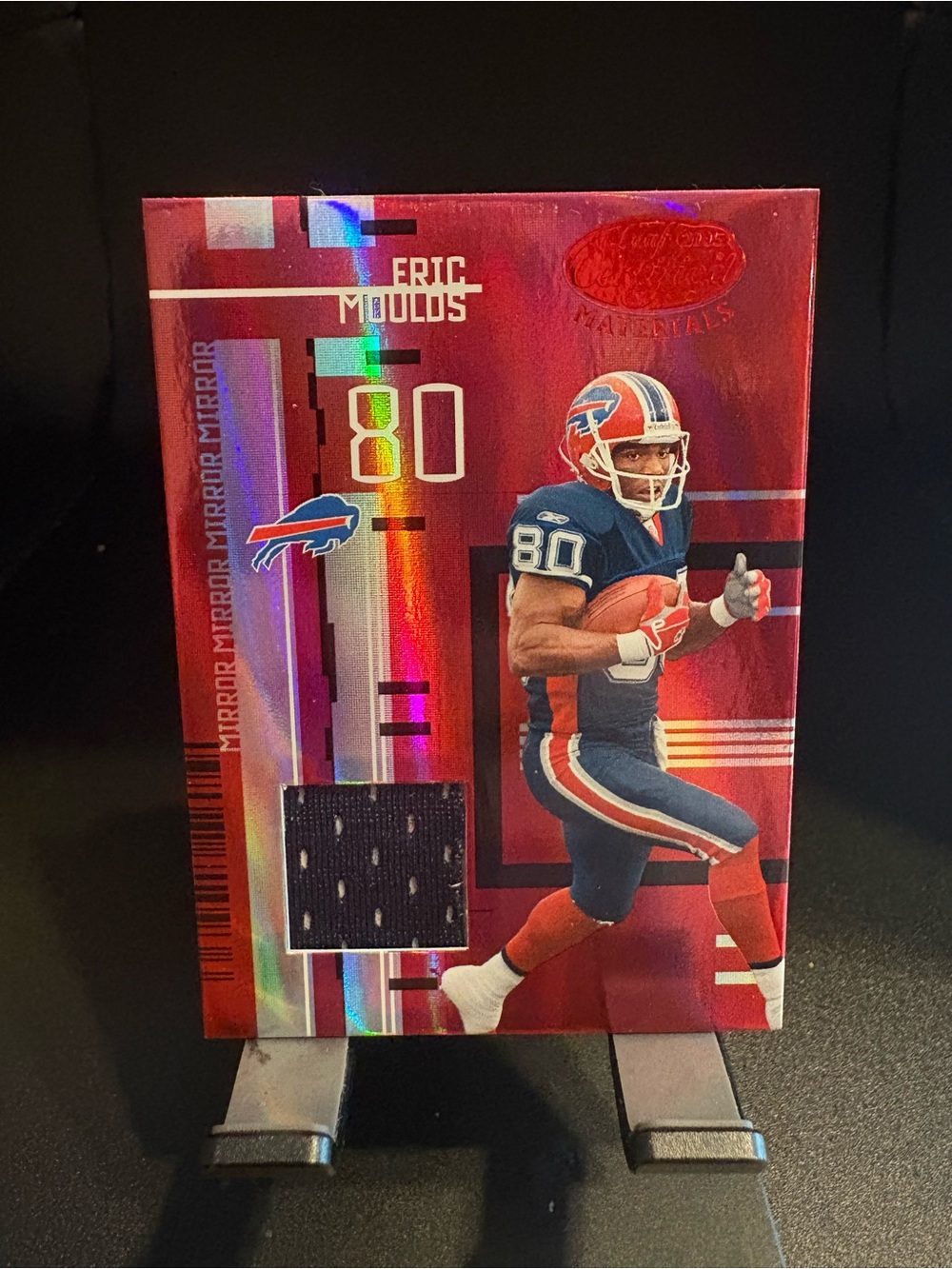 Eric Moulds Buffalo Bills Red Holographic Football Card